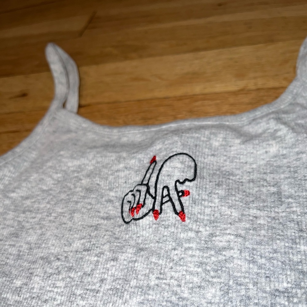 Grey Forever 21 Crop Top